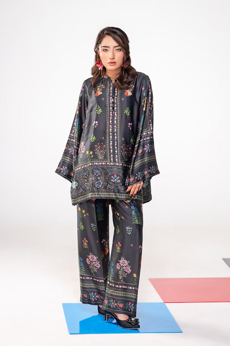 Motif Silk Printed Co-ord Set-3989