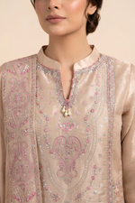 Motif Sheesha Silk Embroidered Suit-4273
