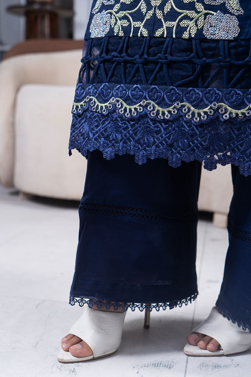 Motif Cotton Embroidered Suit-3737