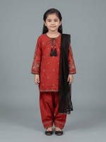 Motif Kids Embroidered Suit-26402