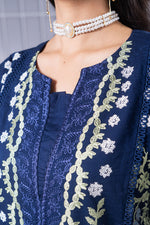 Motif Cotton Embroidered Suit-3737