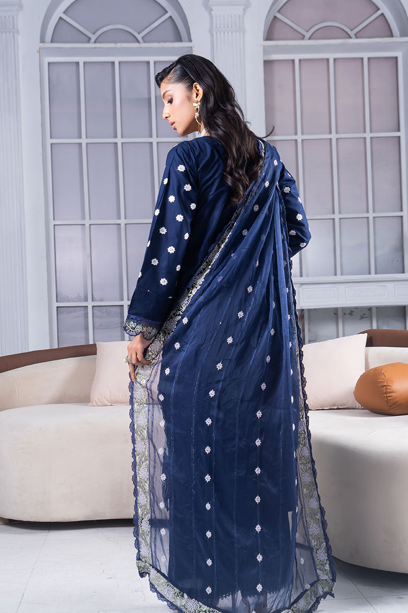 Motif Cotton Embroidered Suit-3737