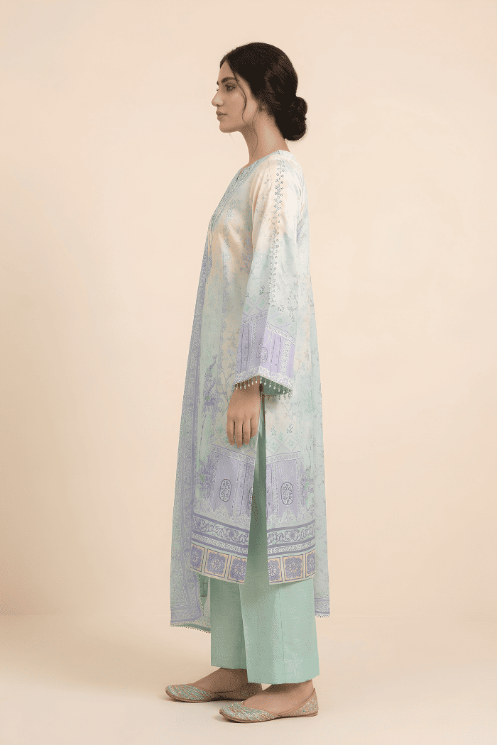 Motif Silk Embroidered Suit-002