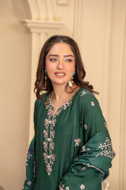 Motif Viscose Embroidered Suit