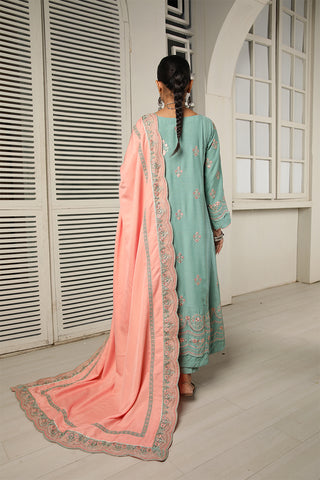 Motif Silk Karandi Embroidered Suit