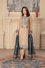 Motif Corduroy Printed Suit