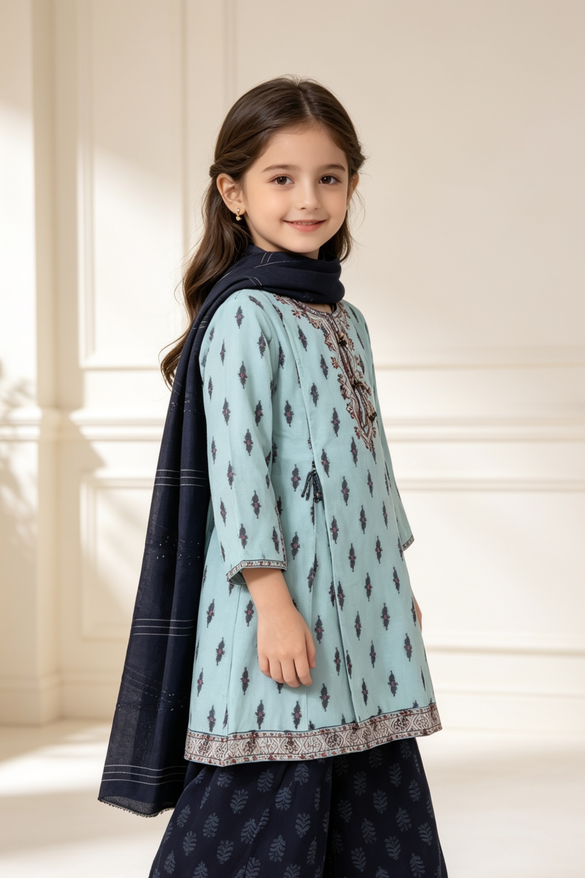Motif Girls Embroidered Lawn Suit-26409