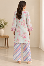 Motif Printed Lawn Suit-008