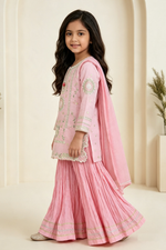 Motif Girls Embroidered Munar Suit-738