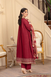 Motif Khaddar Embroidered Suit-008