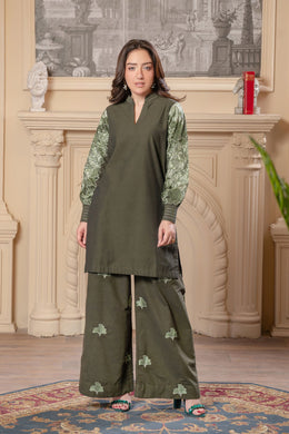 Motif Khaddar Embroidered Co-Ord Set
