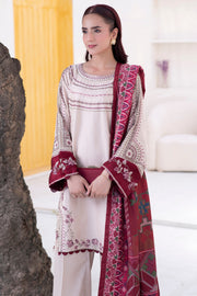 Motif Cotail Linen Embroidered Suit-052