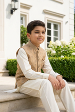 Motif Boys Waistcoat Suit-3660