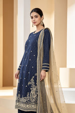 Motif Embroidered Cotton Suit-032