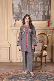 Motif Khaddar Embroidered Co-ord Set-045