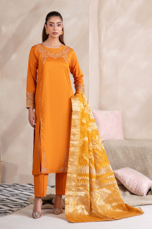 Motif Golden Brosha Embroidered Suit-026