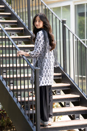 Motif Girls Embroidered Cambric Suit-061