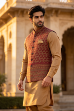 Motif Men's Waistcoat-4030