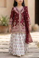 Motif Girls Embroidered Lawn Suit-712