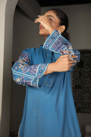 Motif Viscose Embroidered Suit
