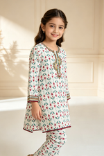 Motif Girls Printed Cambric Suit-084