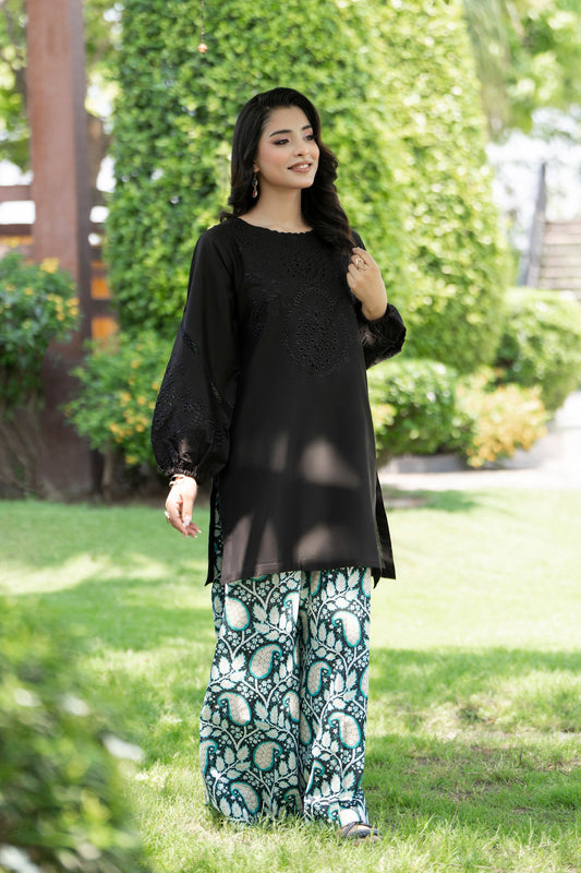 Motif Cotton Embroidered Suit-002