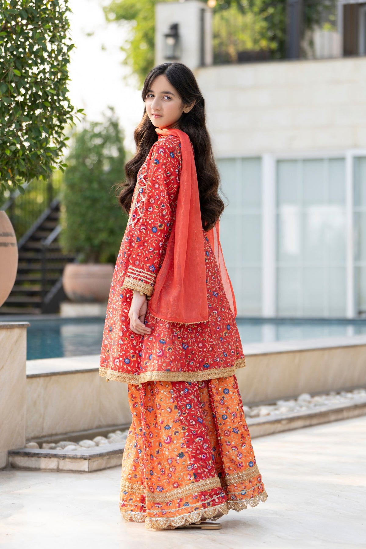 Motif Girls Embroidered Lawn Suit-704