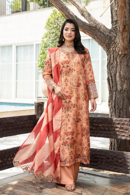 Motif Printed Munar Suit-4077
