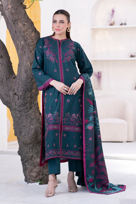 Motif Khaddar Embroidered Suit-047 - Motif UK