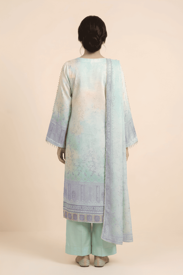 Motif Silk Embroidered Suit-002