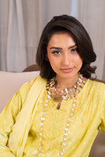 Motif Cambric Embroidered Suit-3865