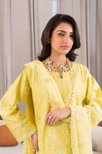 Motif Cambric Embroidered Suit-3865