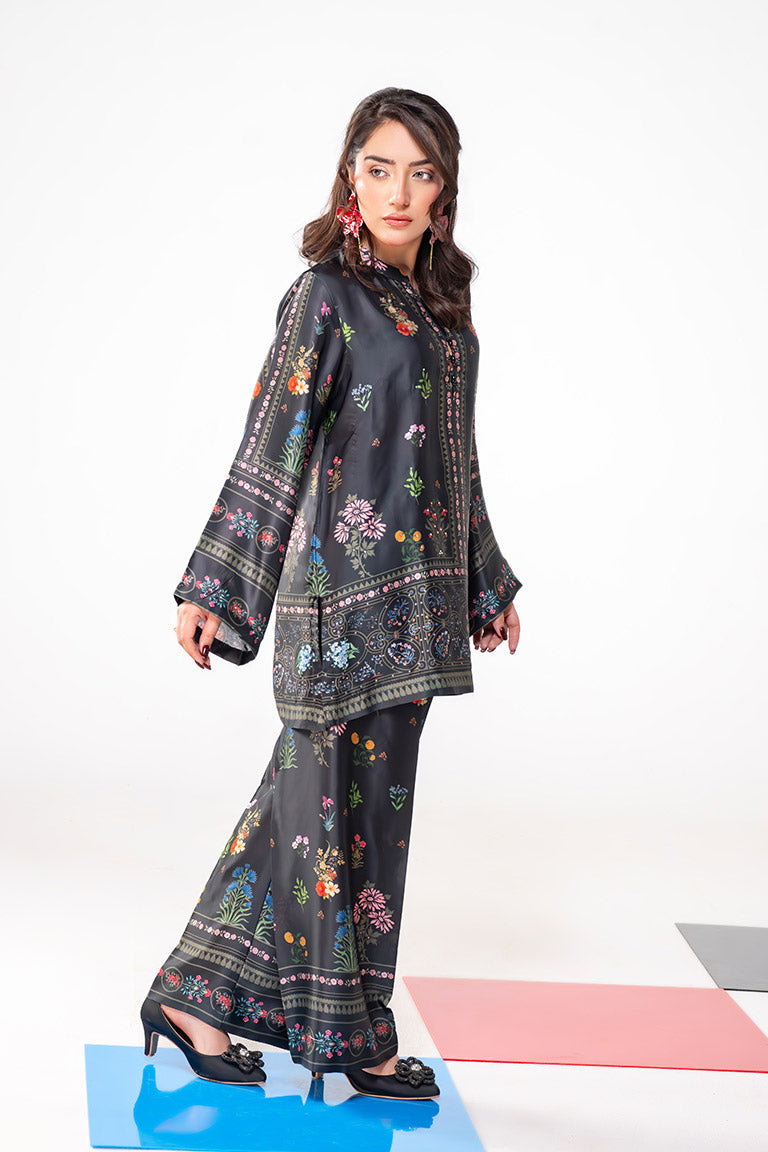Motif Silk Printed Co-ord Set-3989