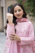 Motif Girls Embroidered Suit-028