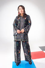 Motif Silk Printed Co-ord Set-3989