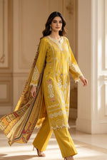 Motif Embroidered Marina Suit-3945