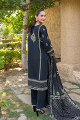 Motif  Khaddi Net  Embroidered Suit