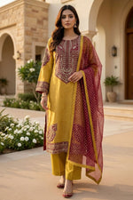 Motif Printed Jacquard Suit-001