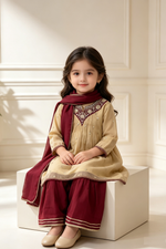 Motif Kids Embroidered Suit-26342