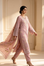 Motif Embroidered Cotton Suit-1843