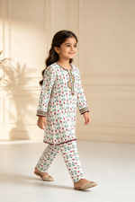 Motif Girls Printed Cambric Suit-084
