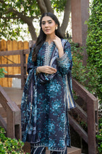 Motif Printed Cambric Suit-006