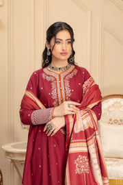 Motif Khaddar Embroidered Suit-008