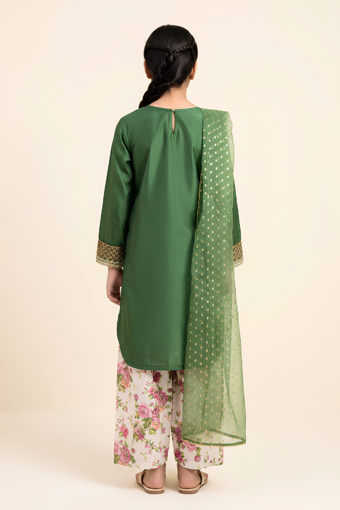 Motif Girls Embroidered Suit-753