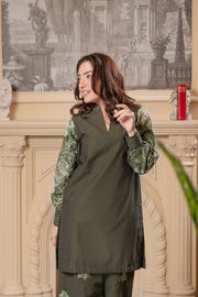 Motif Khaddar Embroidered Co-Ord Set