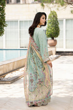 Motif Raw Silk Embroidered Suit-4095