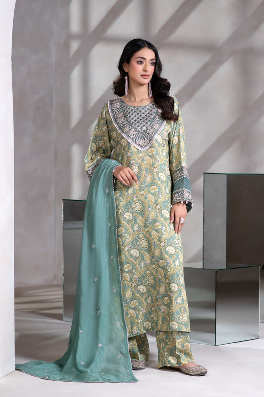 Motif Soft Karandi Embroidered Suit-053