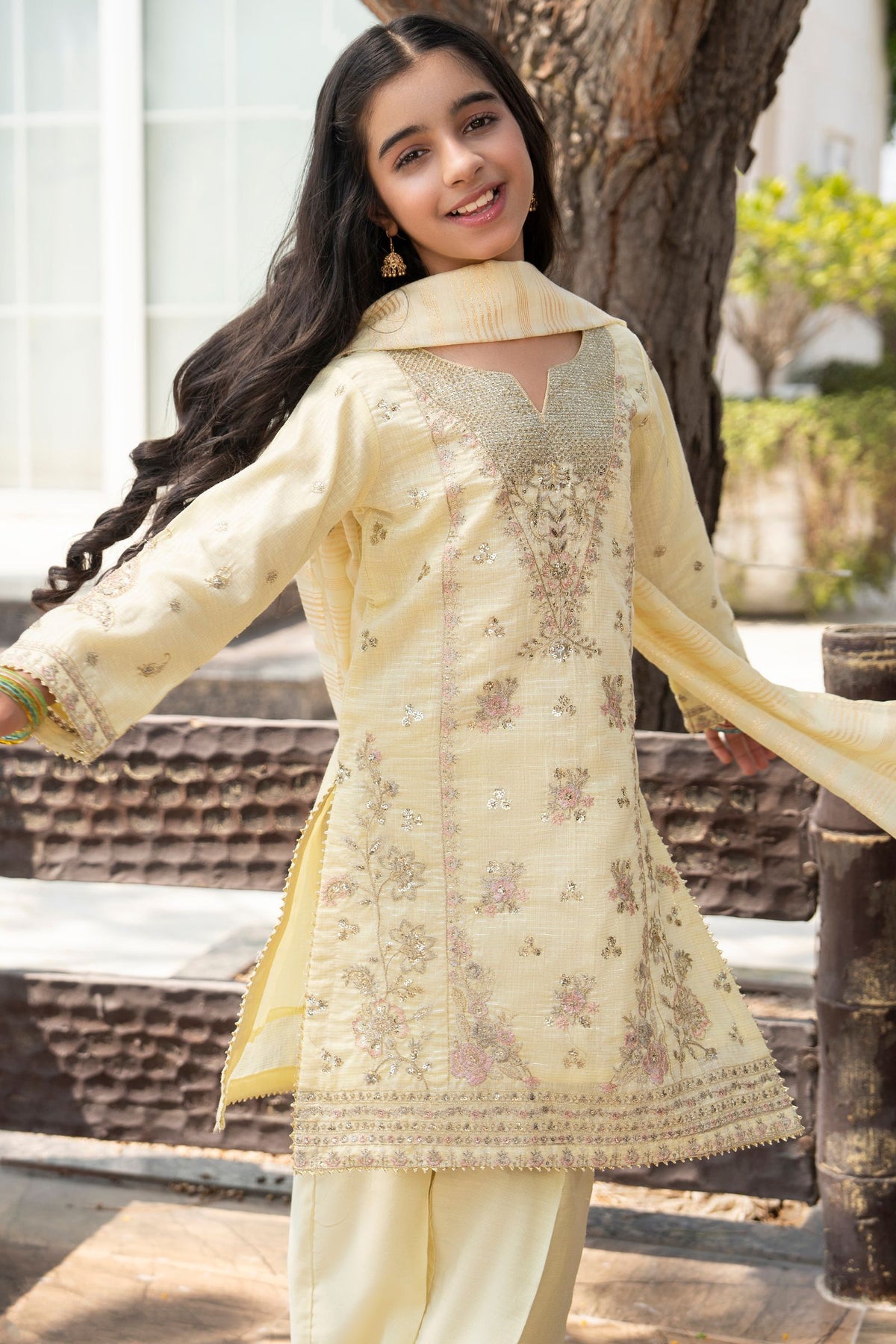 Motif Girls Embroidered Lawn Suit-713