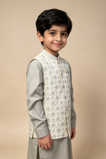 Motif Boys Waistcoat Suit-3657