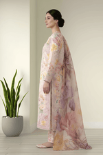 Motif PolyLawn Printed Embroidered Suit-4145